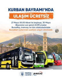 Bursa’da Kurban Bayramı boyunca ulaşım ücretsiz