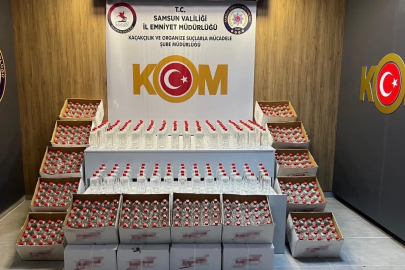 Samsun’da 1 ton 160 litre kaçak etil alkol ele geçirildi
