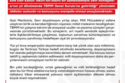 DMM’den TBMM Genel Kurulu’na getirilen Terörsüz Türkiye çerçeve yasasının tarihine yönelik açıklama
