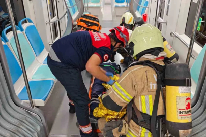 Konak Tramvayı’nda nefes kesen tatbikat
