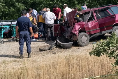 İki otomobil çarpıştı: 1 ölü 5 yaralı
