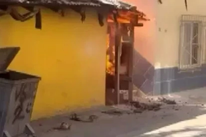 Yangına vatandaş müdahalesi kamerada

