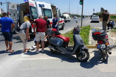 Antalya’da devrilen motosikletli yaralandı
