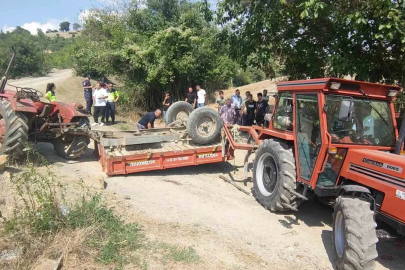 Traktör devrildi: 1 ölü, 3’ü çocuk 7 yaralı
