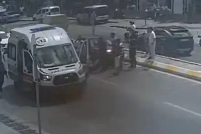 Edirne’de otomobilin çarptığı yaya yaralandı: Kaza anı kamerada
