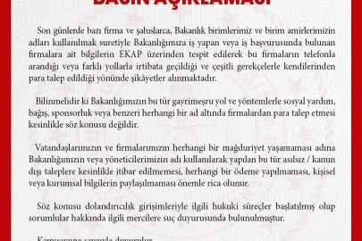 MEB: "Bakanlığımızın sosyal yardım veya bağış adı altında firmalardan para talep etmesi söz konusu değildir"
