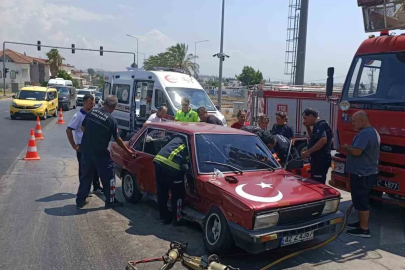 Manavgat’ta iki otomobil çarpıştı: 1 yaralı
