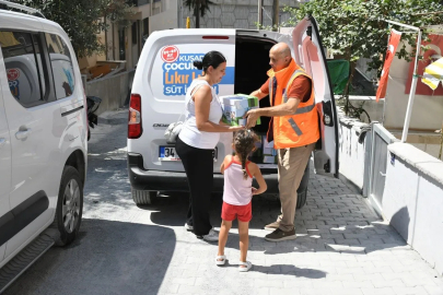 Kuşadası’nda ihtiyaç sahibi çocuklara süt desteği

