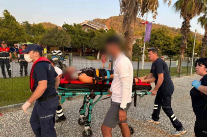 Fethiye’de ticari yatta yaralanan vatandaşa tıbbi tahliye
