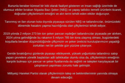 İsmail Özdemir: "MHP olarak çiftçilerimizin talep ve beklentilerinin yanında olmaya devam edeceğiz"
