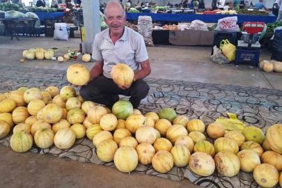 Hisarcık’ta yerli kavunlar kapış kapış satılıyor
