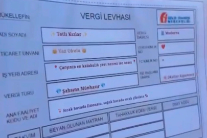 "Şikayet var" diyen zabıtaya el yapımı "vergi levhası"

