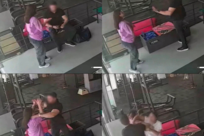Spor salonunda kadın işletmeciye saldırı: Olay anı kameraya yansıdı
