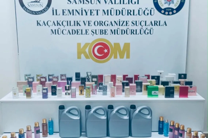 Samsun’da kaçak parfüm ve etil alkol ele geçirildi
