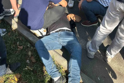 Motosikletin çarptığı yaya yaralandı
