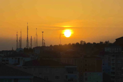 Edirne’de gün batımı ve Türk bayrağı aynı karede buluştu
