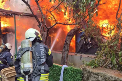 Ev alevlere teslim oldu, mahsur kalan engelli kadını itfaiye kurtardı
