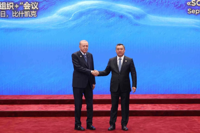 Cumhurbaşkanı Erdoğan, ŞİÖ+ formatlı zirveye katılmak üzere Irıs Ordo Kongre Merkezinde
