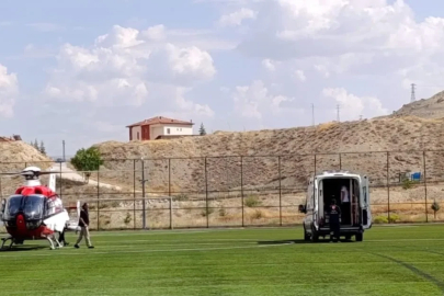 Darende’de 8 yaşındaki çocuk için ambulans helikopter havalandı
