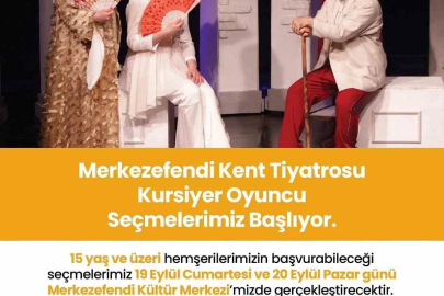 Merkezefendi kent tiyatrosu’nda kurs ve seçmeler için başvurular başladı
