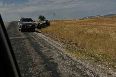 Kontrolden çıkan otomobil takla attı
