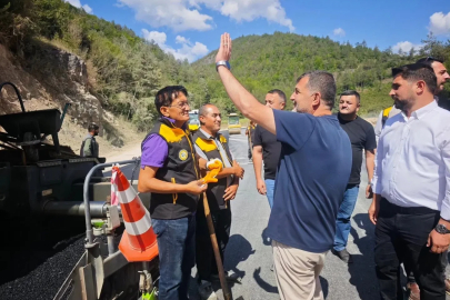 Yığılca’da Yedigöller grup yolu asfaltlanıyor
