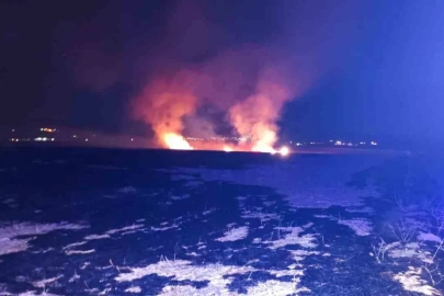Anız yangını korkuttu
