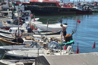 Poyraz balıkçıları karaya çekti
