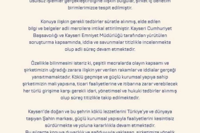 Şahin Sucukları’ndan usulsüzlük iddialarına açıklama: "Süreç titizlikle takip ediliyor"
