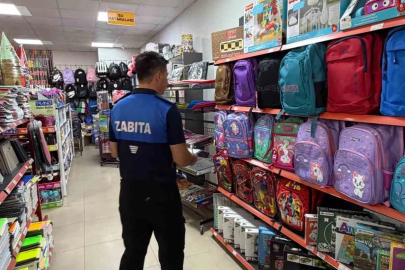 Zabıta ekipleri okul öncesinde kırtasiyelerde denetim yaptı
