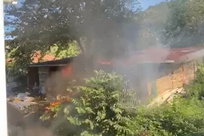 Tarlada çıkan örtü yangını ahırı kullanılmaz hale getirdi
