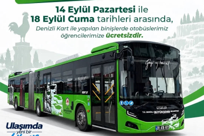 Denizli’de öğrencilere ücretsiz ulaşım müjdesi

