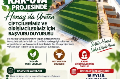 Honaz’da Kar-Ova Projesi için başvurular başladı
