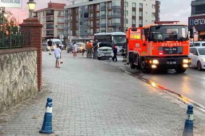 Sinop’ta SUV tipi araçta yangın paniği
