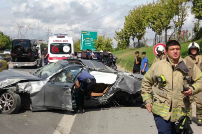Samandıra bağlantı yolunda BMW takla attı: 1 ağır yaralı
