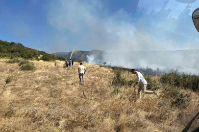 Simav’da dağlık alanda yangın paniği
