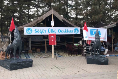 Ülkücülerin çadırı Söğüt Ertuğrul Gazi’yi Anma ve Yörük Şenlikleri’ne damga vurdu

