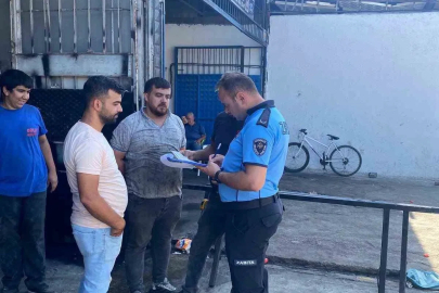 Germencik’te sanayi sitesindeki işletmelere ruhsat denetimi
