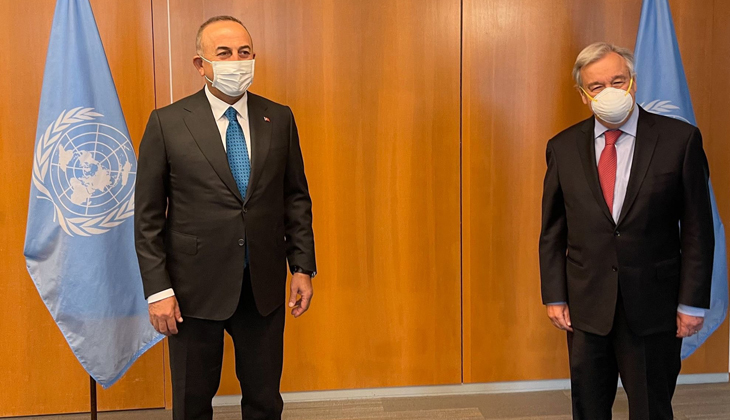 Dışişleri Bakanı Çavuşoğlu, BM Genel Sekreteri Guteres ile görüştü