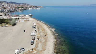 Bursa’da denize sıfır karavan keyfi