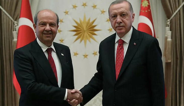 Cumhurbaşkanı Erdoğan KKTC Cumhurbaşkanı Ersin Tatar ile görüştü