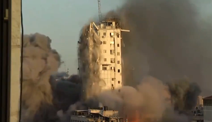 İsrail Gazze’de çok katlı bir binayı daha vurdu
