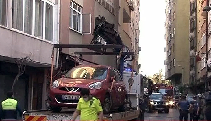 Şişli’de çökme tehlikesi olan 6 katlı bina boşaltıldı