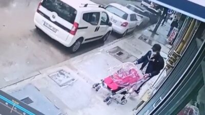 Bursa’da bebek arabası hırsızlığı! Saniyeler içinde…