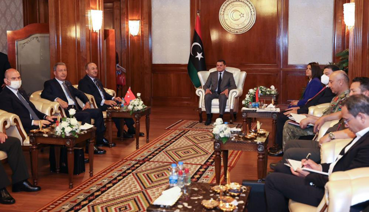 Türk üst düzey heyeti, Libya Başbakanı Dibeybe ile görüştü