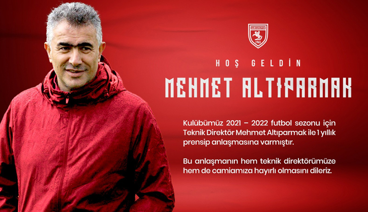 Samsunspor teknik direktörlüğe Mehmet Altıparmak’ı getirdi