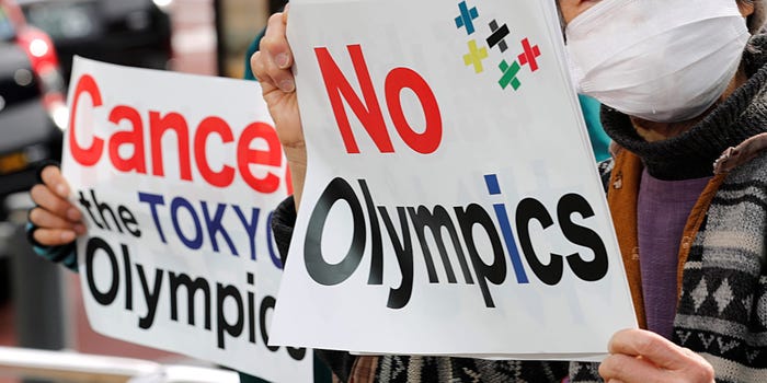Tokyo 2020 karşıtı 450 bin imza