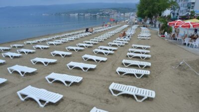 Gemlik Belediyesi halk plajında özel hizmet