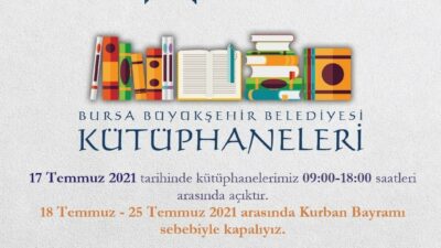 Bursa’da kütüphanelerde bayram molası