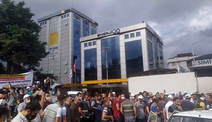 EnerjiSA işçileri eylemde